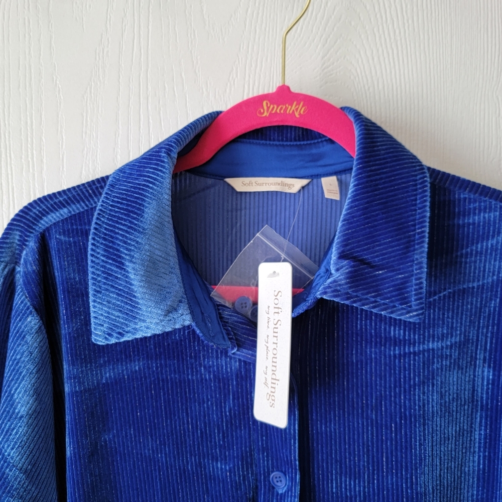 Soft Surroundings Velvet Boyfriend Shirt - Picture 9 of 9